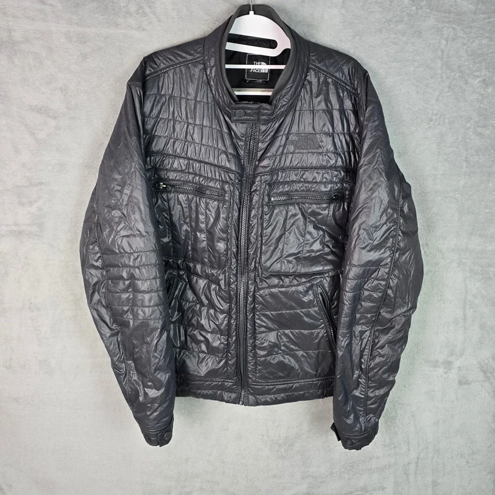 The‎ North Face Mens Black Quilted Insulated Jacket Full Zip T427 T827 Large